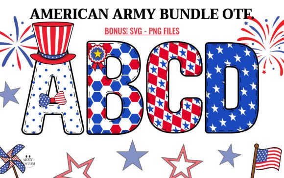 American 4th of July Bundle: A Typographic Tribute