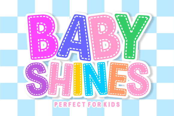 Baby Shines: Crafting Joy with a Whimsical Bubble Font
