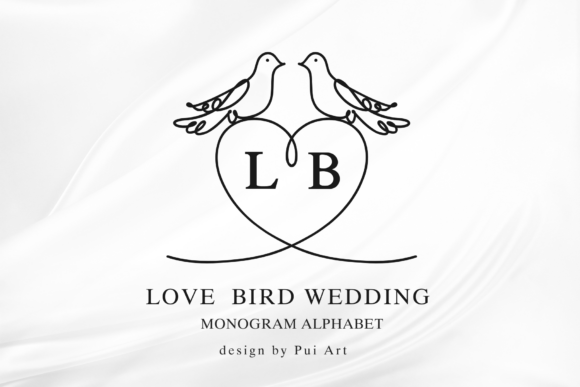 Love Bird Wedding Monogram: The Elegant Alphabet for Celebrating Union
