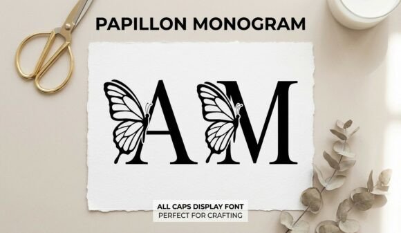 Papillon Monogram: The Elegant Display Font with a Whimsical Twist