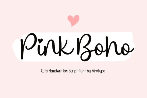 Pink Boho: A Simple and Cute Handwritten Script Font